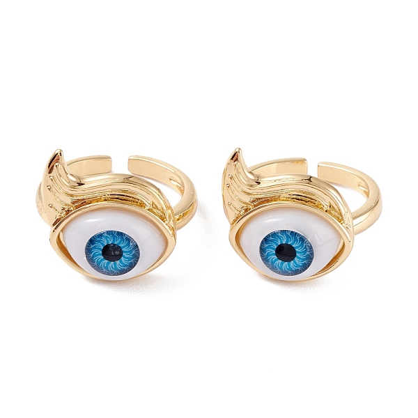 PandaHall Brass Cuff Rings, Open Rings, with Resin Beads, Long-Lasting Plated, Real 18K Gold Plated, Evil Eye, Dodger Blue, 3mm, Inner...
PandaHall Brass Cuff Rings, Open Rings, with Resin Beads, Long-Lasting Plated, Real 18K Gold Plated, Evil Eye, Dodger Blue, 3mm, Inner...