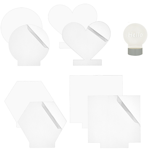 PandaHall CRASPIRE 8Pcs 4 Style Acrylic Sheet, Casting Light Board, Hexagon & Heart & Flat Round & Rectangle, Clear, 12.4~17.8x11.9~15x0.2cm...
PandaHall CRASPIRE 8Pcs 4 Style Acrylic Sheet, Casting Light Board, Hexagon & Heart & Flat Round & Rectangle, Clear, 12.4~17.8x11.9~15x0.2cm...