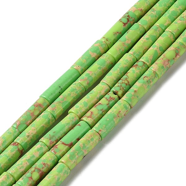 PandaHall Synthetic Imperial Jasper Dyed Beads Strands, Column, Lawn Green, 4~4.5x13~14mm, Hole: 1.2mm, about 27~29pcs/strand...
PandaHall Synthetic Imperial Jasper Dyed Beads Strands, Column, Lawn Green, 4~4.5x13~14mm, Hole: 1.2mm, about 27~29pcs/strand...