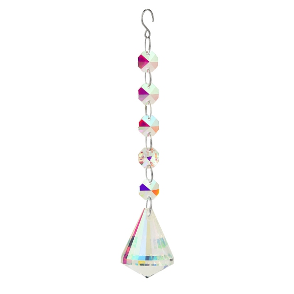 PandaHall Clear AB Glass Pendant Decorations, with Glass Octagon Link, Hanging Suncatchers Garden Decorations, Diamond, pendant: 50mm Glass...
PandaHall Clear AB Glass Pendant Decorations, with Glass Octagon Link, Hanging Suncatchers Garden Decorations, Diamond, pendant: 50mm Glass...