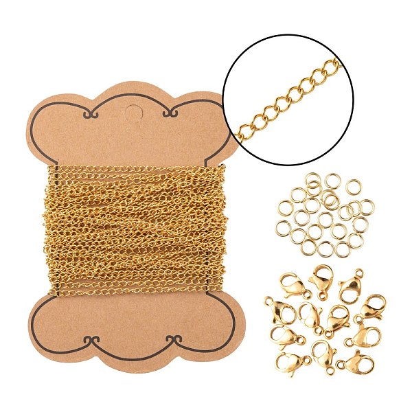 PandaHall DIY Jewelry Making Kits, 5m Vacuum Plating 304 Stainless Steel Extend Curb Chains, 50Pcs 304 Stainless Steel Open Jump Rings and...
PandaHall DIY Jewelry Making Kits, 5m Vacuum Plating 304 Stainless Steel Extend Curb Chains, 50Pcs 304 Stainless Steel Open Jump Rings and...