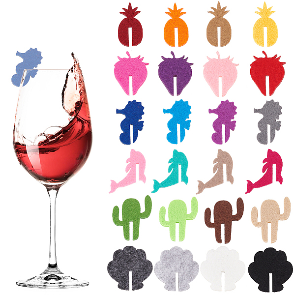 PandaHall BENECREAT 24Pcs 24 Styles Ocean Theme Felt Wine Glass Charms, Shell & Cactus & Sea Horse & Pineapple & Strawberry & Dolphin Shaped..., Multicolor
PandaHall BENECREAT 24Pcs 24 Styles Ocean Theme Felt Wine Glass Charms, Shell & Cactus & Sea Horse & Pineapple & Strawberry & Dolphin Shaped..., Multicolor