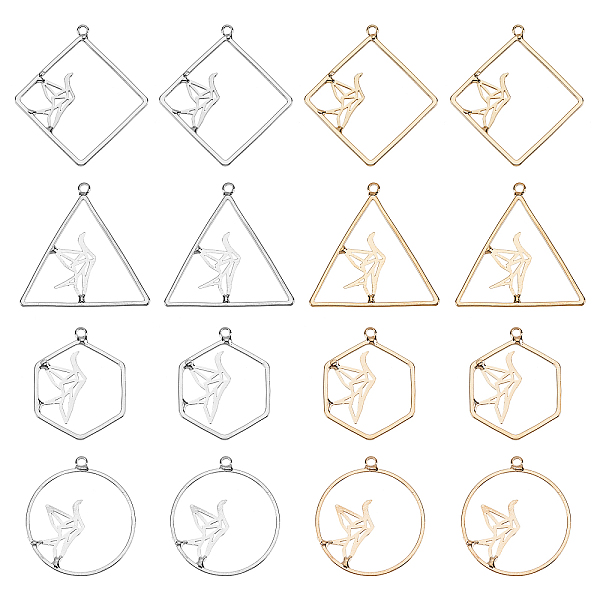 PandaHall Olycraft 16Pcs 8 Style Alloy Hollow Pendants, Hexagon with Paper Crane, Mixed Color, 25.5~37.5x20~33.5x1~1.5mm, Hole: 1.8mm...
PandaHall Olycraft 16Pcs 8 Style Alloy Hollow Pendants, Hexagon with Paper Crane, Mixed Color, 25.5~37.5x20~33.5x1~1.5mm, Hole: 1.8mm...