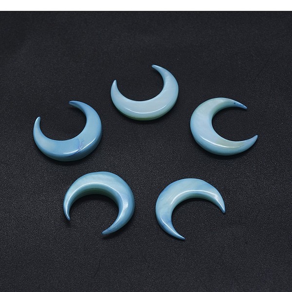 PandaHall Shell Cabochons, Dyed, Moon, Light Blue, 32~37x30~33x2~8mm Shell Moon Blue
PandaHall Shell Cabochons, Dyed, Moon, Light Blue, 32~37x30~33x2~8mm Shell Moon Blue