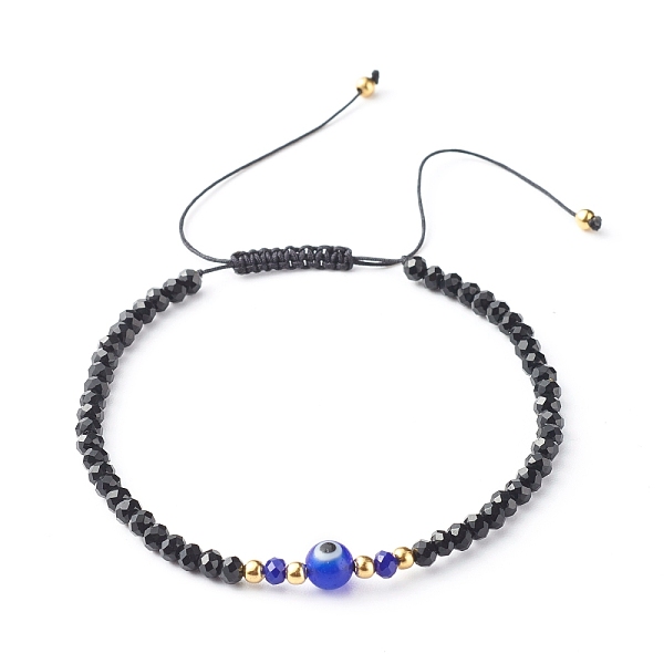 PandaHall Adjustable Nylon Thread Braided Bead Bracelet, with Faceted Rondelle Glass Beads, Handmade Evil Eye Lampwork Round Bead, Blue...
PandaHall Adjustable Nylon Thread Braided Bead Bracelet, with Faceted Rondelle Glass Beads, Handmade Evil Eye Lampwork Round Bead, Blue...