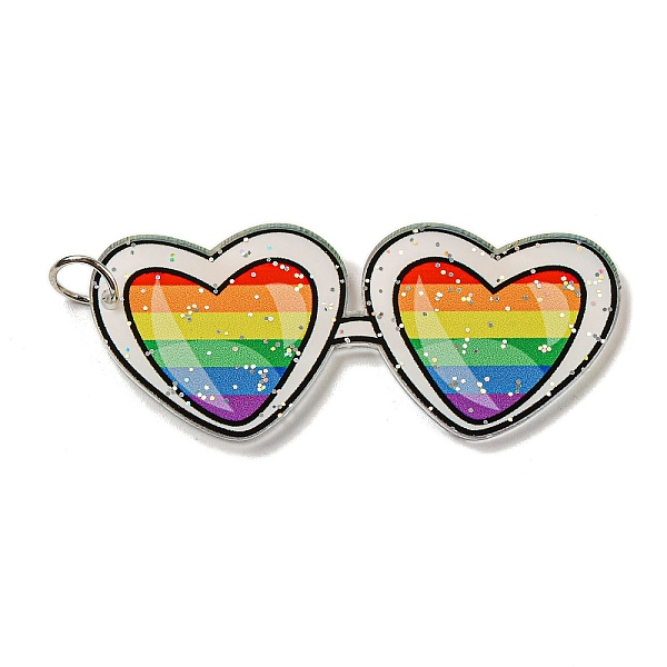 PandaHall Double-Sided Printed Acrylic Big Pendants, with Iron Jump Ring and Glitter Powder, Heart Glasses with Rainbow Pattern, Old Lace...
PandaHall Double-Sided Printed Acrylic Big Pendants, with Iron Jump Ring and Glitter Powder, Heart Glasses with Rainbow Pattern, Old Lace...