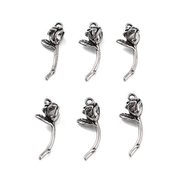 PandaHall 316 Surgical Stainless Steel Pendants, Rose Charm, Antique Silver, 23x9x6mm, Hole: 1.4mm 316 Surgical Stainless Steel Flower
PandaHall 316 Surgical Stainless Steel Pendants, Rose Charm, Antique Silver, 23x9x6mm, Hole: 1.4mm 316 Surgical Stainless Steel Flower