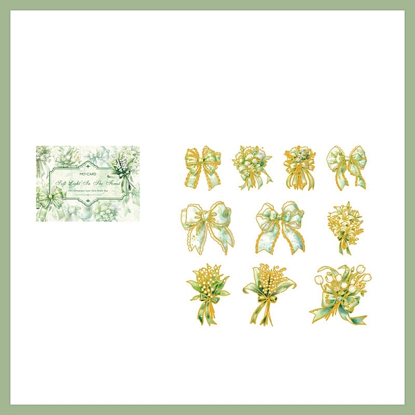 PandaHall 20Pcs 10 Styles Gold Stamping PET Self Adhesive Bowknot Decorative Stickers, Waterproof Floral Decals, for DIY Scrapbooking, Light...
PandaHall 20Pcs 10 Styles Gold Stamping PET Self Adhesive Bowknot Decorative Stickers, Waterproof Floral Decals, for DIY Scrapbooking, Light...