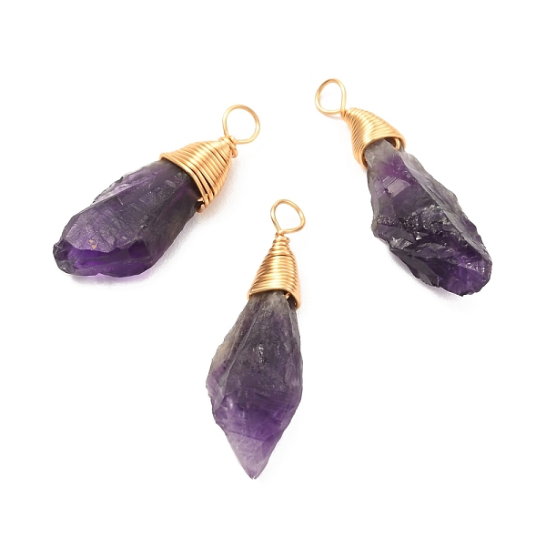PandaHall Natural Amethyst Pendants, with Real 18K Gold Plated Eco-Friendly Copper Wire, Nuggets, 14~38x9.5~10.5x6~9mm, Hole: 3mm Amethyst...
PandaHall Natural Amethyst Pendants, with Real 18K Gold Plated Eco-Friendly Copper Wire, Nuggets, 14~38x9.5~10.5x6~9mm, Hole: 3mm Amethyst...