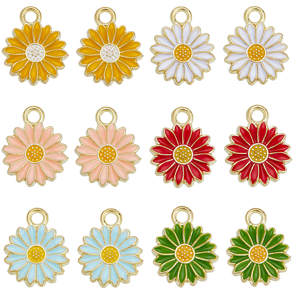 PandaHall SUNNYCLUE 48Pcs 6 Colors Alloy Enamel Charms, Light Gold, Sunflower Charm, Mixed Color, 17x13x2mm, Hole: 2mm, 8pcs/color..., Multicolor
PandaHall SUNNYCLUE 48Pcs 6 Colors Alloy Enamel Charms, Light Gold, Sunflower Charm, Mixed Color, 17x13x2mm, Hole: 2mm, 8pcs/color..., Multicolor