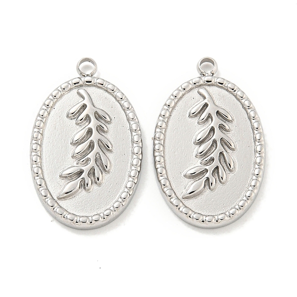 PandaHall 304 Stainless Steel Pendants, Oval with Leaf Charms, Stainless Steel Color, 20.5x12.5x2mm, Hole: 1.6mm 304 Stainless Steel Oval
PandaHall 304 Stainless Steel Pendants, Oval with Leaf Charms, Stainless Steel Color, 20.5x12.5x2mm, Hole: 1.6mm 304 Stainless Steel Oval