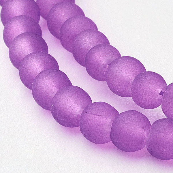 PandaHall Transparent Glass Bead Strands, Frosted, Round, Purple, 4mm, Hole: 1.1~1.6mm, about 200pcs/strand, 31.4 inch Glass Round Purple
PandaHall Transparent Glass Bead Strands, Frosted, Round, Purple, 4mm, Hole: 1.1~1.6mm, about 200pcs/strand, 31.4 inch Glass Round Purple