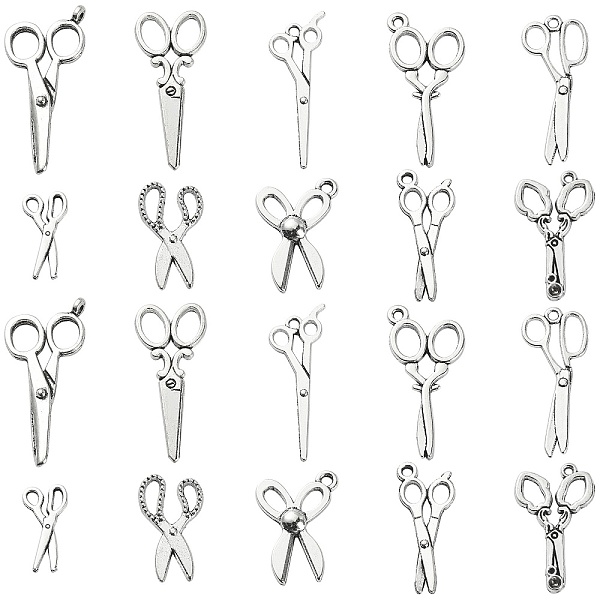 PandaHall 100Pcs 10 Styles Tibetan Style Alloy Pendants, Cadmium Free & Nickel Free & Lead Free, Scissor Shape, Antique Silver...
PandaHall 100Pcs 10 Styles Tibetan Style Alloy Pendants, Cadmium Free & Nickel Free & Lead Free, Scissor Shape, Antique Silver...