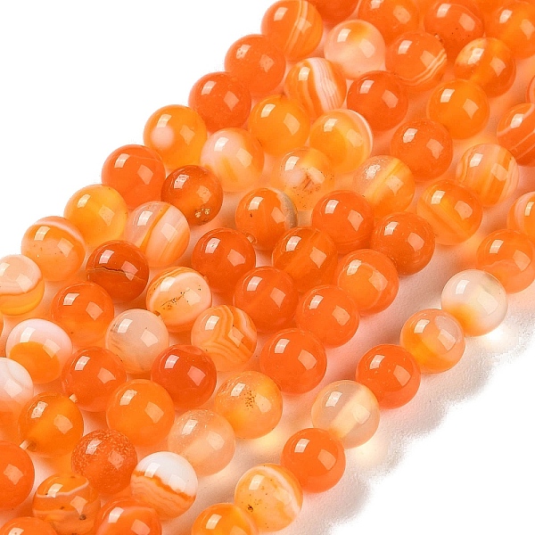 PandaHall Natural Striped Agate/Banded Agate Beads Strands, Dyed, Round, Dark Orange, 6mm, Hole: 0.8mm, about 32pcs/strand, 7.60''(19.3cm)...
PandaHall Natural Striped Agate/Banded Agate Beads Strands, Dyed, Round, Dark Orange, 6mm, Hole: 0.8mm, about 32pcs/strand, 7.60''(19.3cm)...