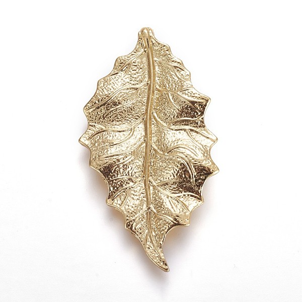 PandaHall Brass Pendants, Leaf, Real 18K Gold Plated, 42x23x3mm, Hole: 2mm Brass Leaf
PandaHall Brass Pendants, Leaf, Real 18K Gold Plated, 42x23x3mm, Hole: 2mm Brass Leaf