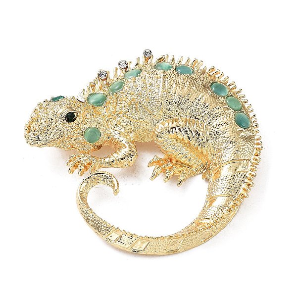 PandaHall Alloy Rhinestone Brooch, Lizard, Light Gold, 64x67x15mm Alloy+Rhinestone Lizard
PandaHall Alloy Rhinestone Brooch, Lizard, Light Gold, 64x67x15mm Alloy+Rhinestone Lizard
