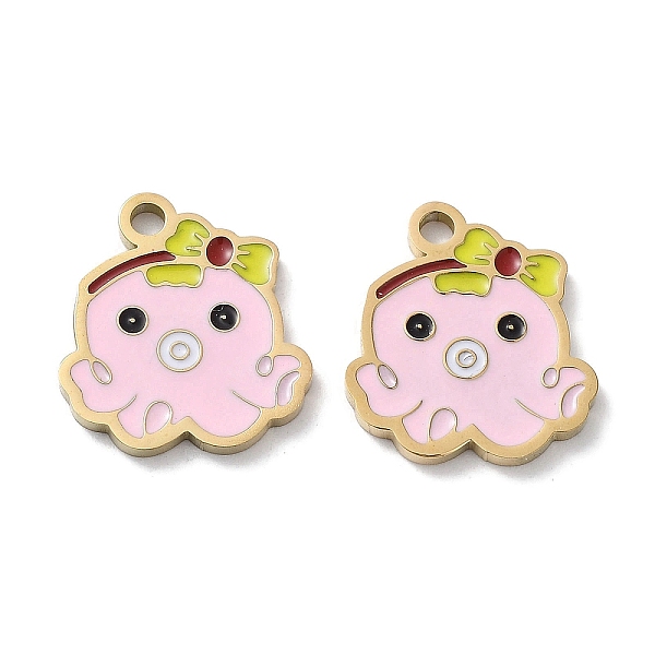PandaHall Ion Plating(IP) 304 Stainless Steel Enamel Pendants, Octopus Charm, Golden, Pink, 15x13.5x1.5mm, Hole: 1.8mm Stainless...
PandaHall Ion Plating(IP) 304 Stainless Steel Enamel Pendants, Octopus Charm, Golden, Pink, 15x13.5x1.5mm, Hole: 1.8mm Stainless...