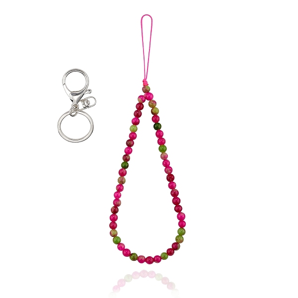 PandaHall Natural White Jade and Iron Alloy Lobster Claw Clasp Keychain, with Braided Nylon Thread, 27~27.5cm White Jade Others
PandaHall Natural White Jade and Iron Alloy Lobster Claw Clasp Keychain, with Braided Nylon Thread, 27~27.5cm White Jade Others