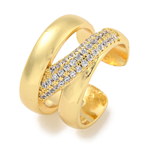 PandaHall Rack Plating Brass Micro Pave Cubic Zirconia Open Cuff Ring, Criss Cross Rings for Women, Long-Lasting Plated, Cadmium Free & Lead...
PandaHall Rack Plating Brass Micro Pave Cubic Zirconia Open Cuff Ring, Criss Cross Rings for Women, Long-Lasting Plated, Cadmium Free & Lead...