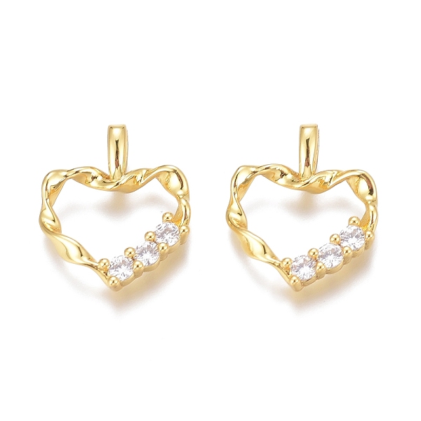 PandaHall Brass Micro Pave Clear Cubic Zirconia Charms, Long-Lasting Plated, Twist Heart, Real 18K Gold Plated, 14x12x2mm, Hole: 2mm...
PandaHall Brass Micro Pave Clear Cubic Zirconia Charms, Long-Lasting Plated, Twist Heart, Real 18K Gold Plated, 14x12x2mm, Hole: 2mm...