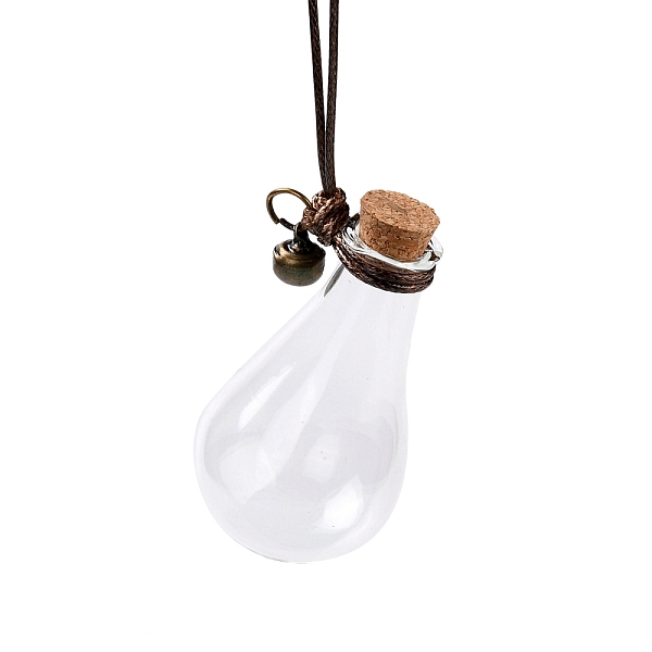 PandaHall Pear-shaped Glass Cork Bottles Ornament, with Waxed Cord & Iron Bell, Glass Empty Wishing Bottles, DIY Vials for Pendant..., Clear
PandaHall Pear-shaped Glass Cork Bottles Ornament, with Waxed Cord & Iron Bell, Glass Empty Wishing Bottles, DIY Vials for Pendant..., Clear