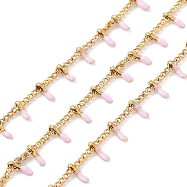 PandaHall Ion Plating(IP) 304 Stainless Steel Enamel Curb Chains, with Card Paper, Unwelded, Real 24K Gold Plated, 6.5x1.5x1mm 304 Stainless..., Pink
PandaHall Ion Plating(IP) 304 Stainless Steel Enamel Curb Chains, with Card Paper, Unwelded, Real 24K Gold Plated, 6.5x1.5x1mm 304 Stainless..., Pink