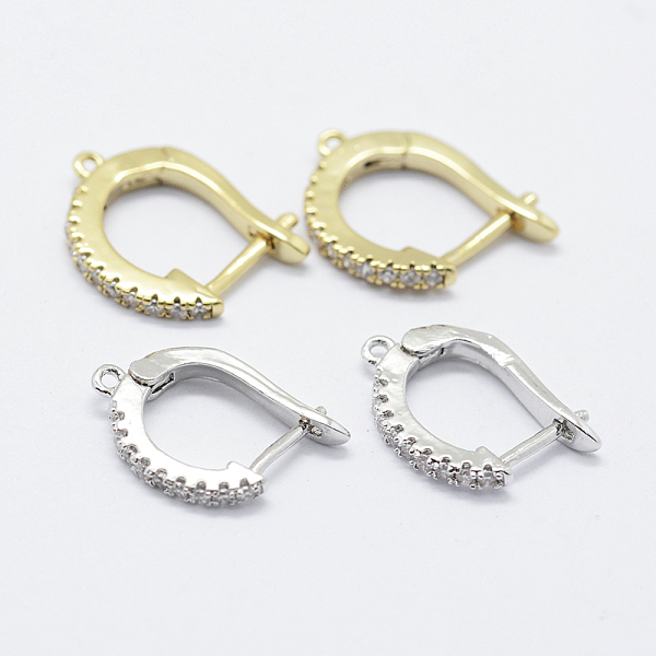 PandaHall Brass Micro Pave Cubic Zirconia Hoop Earring Findings with Latch Back Closure, Mixed Color, 15.5~16x11~13x2mm, Hole: 1mm, Pin: 1mm..., Multicolor
PandaHall Brass Micro Pave Cubic Zirconia Hoop Earring Findings with Latch Back Closure, Mixed Color, 15.5~16x11~13x2mm, Hole: 1mm, Pin: 1mm..., Multicolor