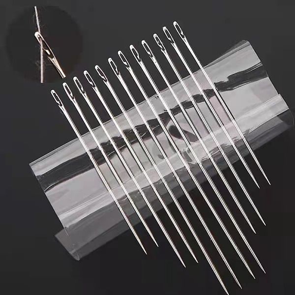 PandaHall Iron Self-Threading Hand Sewing Needles, Platinum, 36x0.76mm, about 12pcs/bag Iron
PandaHall Iron Self-Threading Hand Sewing Needles, Platinum, 36x0.76mm, about 12pcs/bag Iron