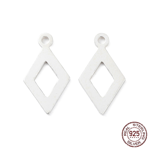 PandaHall 925 Sterling Silver Charms, Hollow Rhombus, Silver, 13x7x0.6mm, Hole: 1mm Sterling Silver Rhombus
PandaHall 925 Sterling Silver Charms, Hollow Rhombus, Silver, 13x7x0.6mm, Hole: 1mm Sterling Silver Rhombus