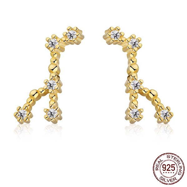 PandaHall Cubic Zirconia Constellation Stud Earrings, Golden 925 Sterling Silver Earrings, Leo, 11.3x4.3mm Sterling Silver Leo
PandaHall Cubic Zirconia Constellation Stud Earrings, Golden 925 Sterling Silver Earrings, Leo, 11.3x4.3mm Sterling Silver Leo
