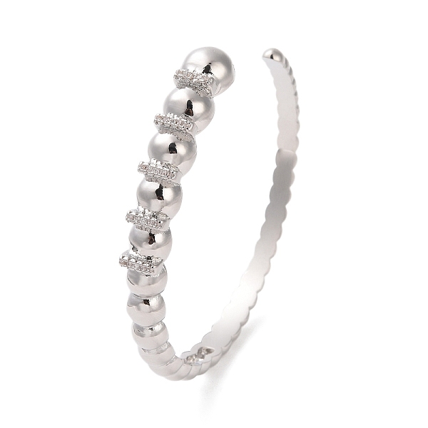 PandaHall Brass Micro Pave Clear Cubic Zirconia Cuff Bangle, Open Bangle for Women, Round, Platinum, Inner Diameter: 2-3/8x2-1/8 inch...
PandaHall Brass Micro Pave Clear Cubic Zirconia Cuff Bangle, Open Bangle for Women, Round, Platinum, Inner Diameter: 2-3/8x2-1/8 inch...