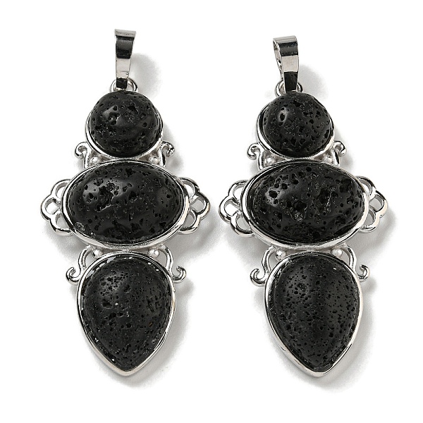 PandaHall Natural Lava Rock Pendants, Rack Plating Brass Flower Charms, Cadmium Free & Lead Free, Platinum, 47x24x6.5mm, Hole: 7.5x5mm Lava...
PandaHall Natural Lava Rock Pendants, Rack Plating Brass Flower Charms, Cadmium Free & Lead Free, Platinum, 47x24x6.5mm, Hole: 7.5x5mm Lava...