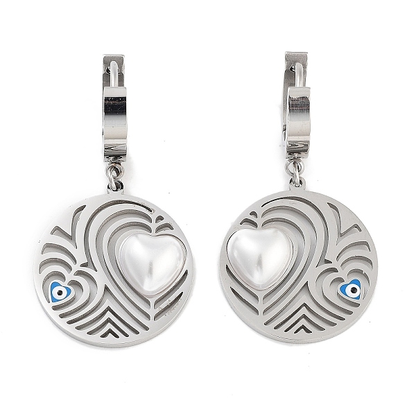 PandaHall Flat Round with Heart 304 Stainless Steel Dangle Earrings, ABS Plastic Pearl and Enamel Evil Eye Hoop Earrings for Women...
PandaHall Flat Round with Heart 304 Stainless Steel Dangle Earrings, ABS Plastic Pearl and Enamel Evil Eye Hoop Earrings for Women...