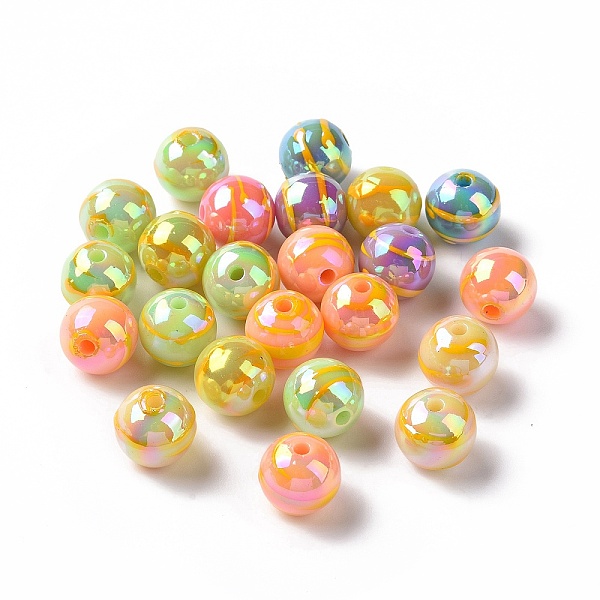 PandaHall UV Plating Rainbow Iridescent Drawbench Acrylic Beads, Round, Gold, 12x11~11.5mm, Hole: 2mm Acrylic Round Gold
PandaHall UV Plating Rainbow Iridescent Drawbench Acrylic Beads, Round, Gold, 12x11~11.5mm, Hole: 2mm Acrylic Round Gold