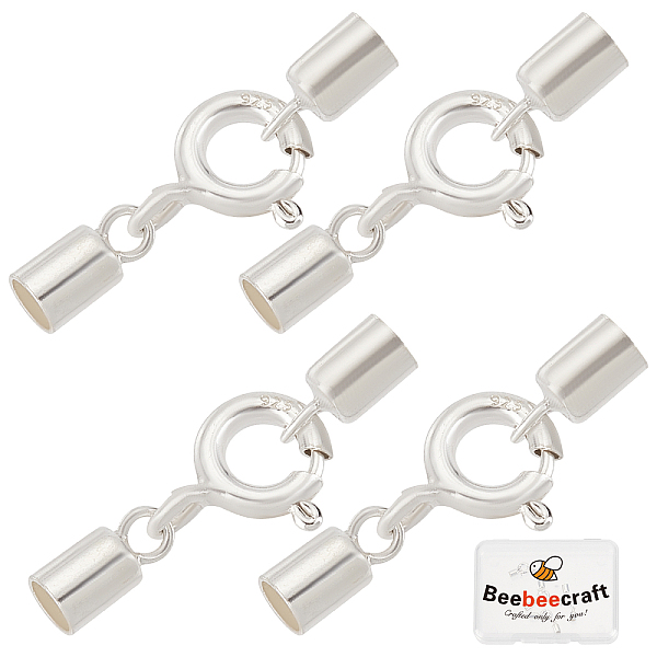 PandaHall Beebeecraft 1 Box 4 Sets Cord End Caps 925 Sterling Silver Glue-in Fasteners with Spring Lobster Clasp for 2mm Leather Cord...
PandaHall Beebeecraft 1 Box 4 Sets Cord End Caps 925 Sterling Silver Glue-in Fasteners with Spring Lobster Clasp for 2mm Leather Cord...