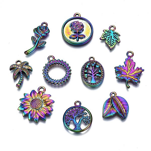 PandaHall Rainbow Color Alloy Pendants, Cadmium Free & Nickel Free & Lead Free, Botany Theme Mixed Shapes, 23x9.5x2mm, Hole: 1.6mm...
PandaHall Rainbow Color Alloy Pendants, Cadmium Free & Nickel Free & Lead Free, Botany Theme Mixed Shapes, 23x9.5x2mm, Hole: 1.6mm...