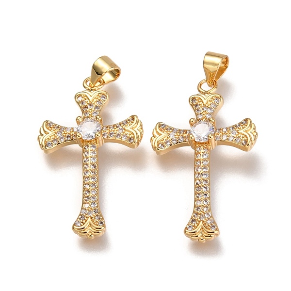 PandaHall Brass Micro Pave Clear Cubic Zirconia Pendants, Cross, Real 18K Gold Plated, 31x18x4mm, Hole: 3x4mm Brass+Cubic Zirconia Cross...
PandaHall Brass Micro Pave Clear Cubic Zirconia Pendants, Cross, Real 18K Gold Plated, 31x18x4mm, Hole: 3x4mm Brass+Cubic Zirconia Cross...