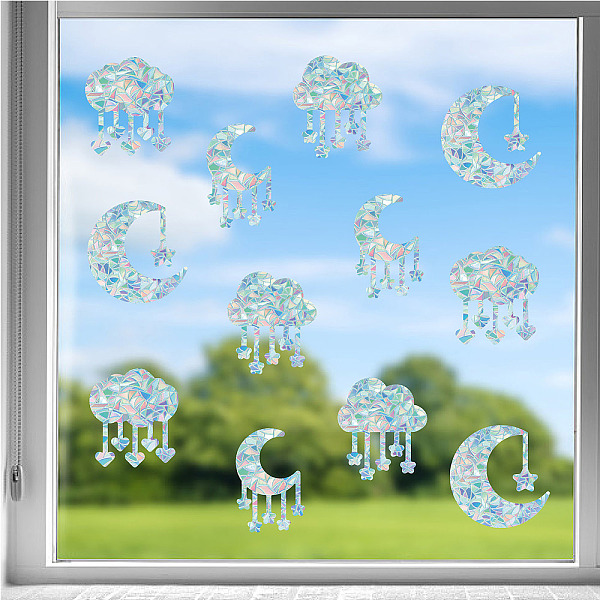 PandaHall Waterproof PVC Colored Laser Stained Window Film Static Stickers, Electrostatic Window Stickers, Rectangle with Cloud, Moon...
PandaHall Waterproof PVC Colored Laser Stained Window Film Static Stickers, Electrostatic Window Stickers, Rectangle with Cloud, Moon...