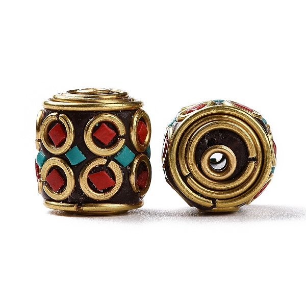 PandaHall Handmade Indonesia Beads, with Brass Findings and Resin, Antique Golden, Column, Medium Turquoise, 14x14mm, Hole: 1.8mm Polymer...
PandaHall Handmade Indonesia Beads, with Brass Findings and Resin, Antique Golden, Column, Medium Turquoise, 14x14mm, Hole: 1.8mm Polymer...