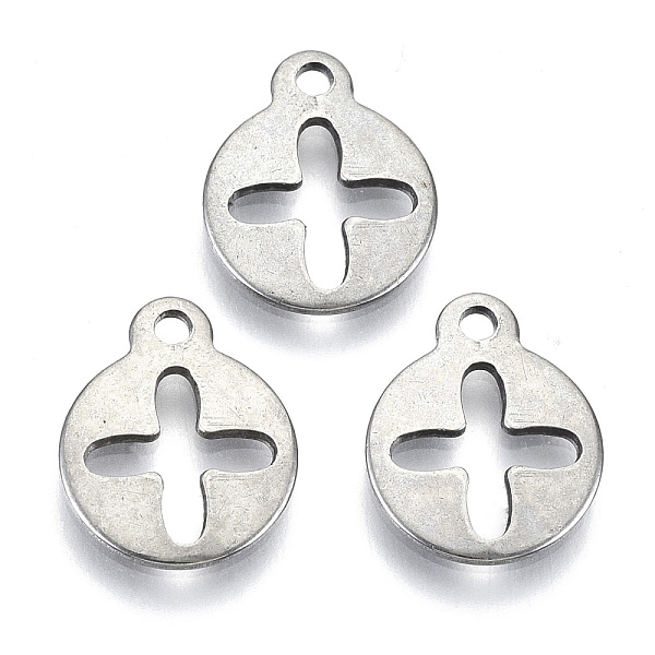 PandaHall 201 Stainless Steel Pendants, Cut-Out, Laser Cut, Flat Round with Hollow Clover, Stainless Steel Color, 12x10x1mm, Hole: 1.4mm 201...
PandaHall 201 Stainless Steel Pendants, Cut-Out, Laser Cut, Flat Round with Hollow Clover, Stainless Steel Color, 12x10x1mm, Hole: 1.4mm 201...