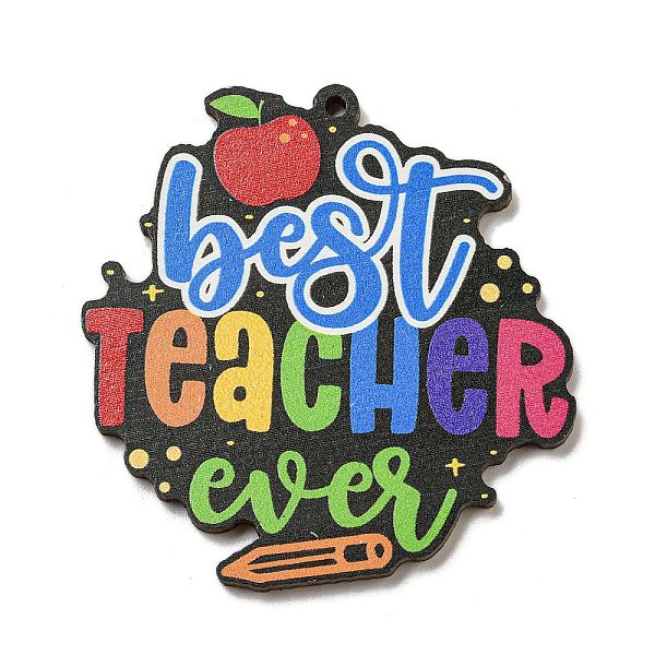 PandaHall Wood Pendant, Teachers' Day Theme, Word, 44.5x43x2.5mm, Hole: 1.6mm Wood Word
PandaHall Wood Pendant, Teachers' Day Theme, Word, 44.5x43x2.5mm, Hole: 1.6mm Wood Word