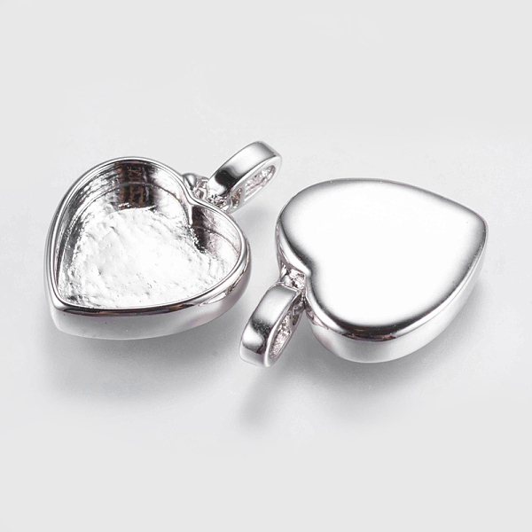 PandaHall Brass Pendant Cabochon Settings, Plain Edge Bezel Cups, Long-Lasting Plated, Heart, Platinum, 17x15x3.5mm, Hole: 3x5mm, Tray...
PandaHall Brass Pendant Cabochon Settings, Plain Edge Bezel Cups, Long-Lasting Plated, Heart, Platinum, 17x15x3.5mm, Hole: 3x5mm, Tray...