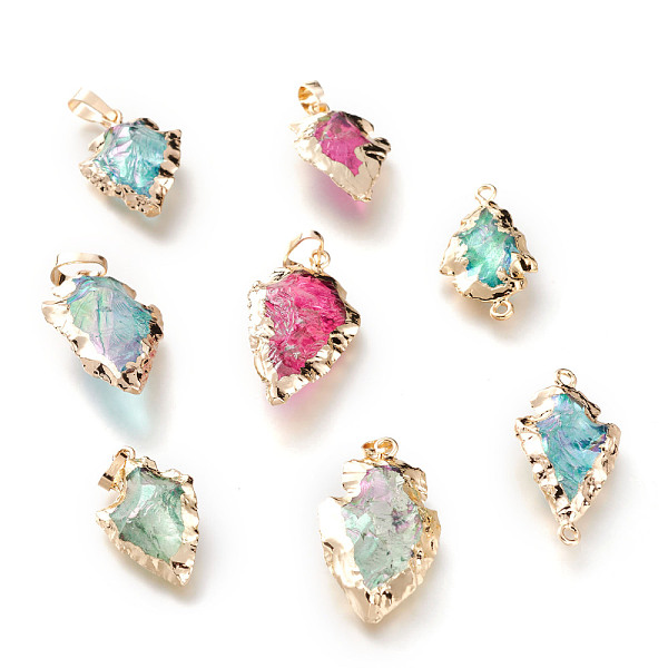 PandaHall Electroplated Natural Quartz Crystal Pendants & Link, with Golden Edge Brass Finding, Arrow, Mixed Color, 27~36x15.5~18.5x5.5~8mm..., Multicolor
PandaHall Electroplated Natural Quartz Crystal Pendants & Link, with Golden Edge Brass Finding, Arrow, Mixed Color, 27~36x15.5~18.5x5.5~8mm..., Multicolor
