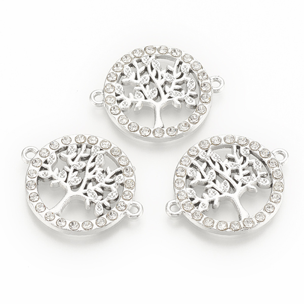 PandaHall Alloy Rhinestone Links connectors, Ring with Tree, Platinum, 20x25x2mm, Hole: 1.4mm Alloy+Rhinestone Tree Clear
PandaHall Alloy Rhinestone Links connectors, Ring with Tree, Platinum, 20x25x2mm, Hole: 1.4mm Alloy+Rhinestone Tree Clear