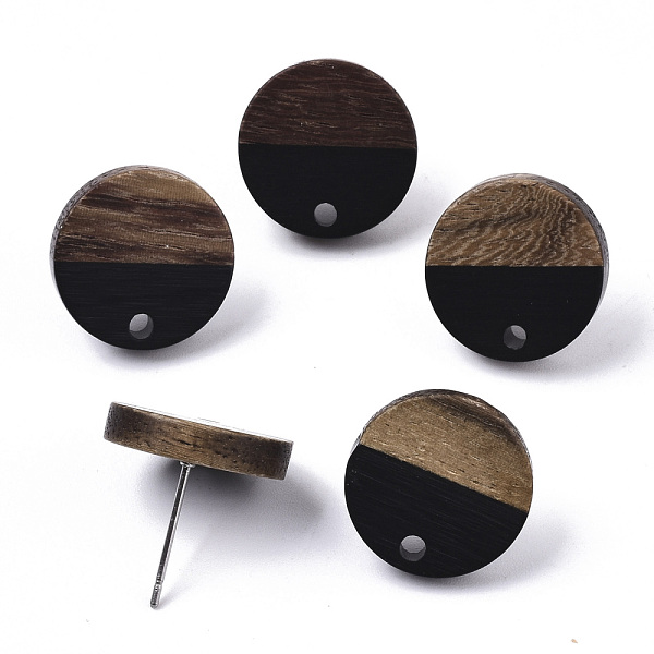PandaHall Resin & Walnut Wood Stud Earring Findings, with 304 Stainless Steel Pin, Flat Round, Black, 15mm, Hole: 1.8mm, Pin: 0.7mm...
PandaHall Resin & Walnut Wood Stud Earring Findings, with 304 Stainless Steel Pin, Flat Round, Black, 15mm, Hole: 1.8mm, Pin: 0.7mm...