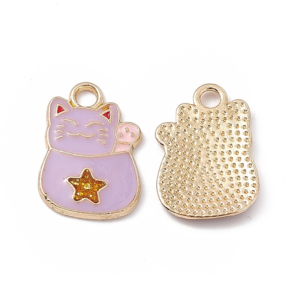PandaHall Alloy Enamel Pendants, Cat with Star Charm, Golden, Thistle, 18.5x12.5x1.5mm, Hole: 2mm Alloy+Enamel Cat Shape Purple
PandaHall Alloy Enamel Pendants, Cat with Star Charm, Golden, Thistle, 18.5x12.5x1.5mm, Hole: 2mm Alloy+Enamel Cat Shape Purple