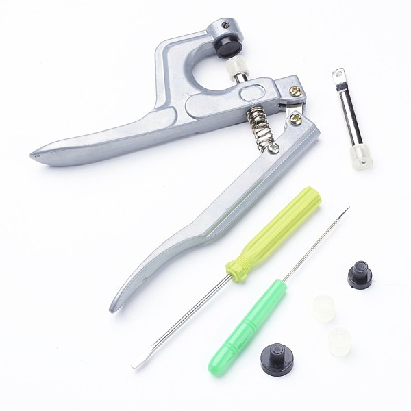PandaHall Snap Fastener Plier Tool Kits, Plastic Snap Fastener Install Tool Sets, Colorful, 25.9x13.7x1.7cm Iron
PandaHall Snap Fastener Plier Tool Kits, Plastic Snap Fastener Install Tool Sets, Colorful, 25.9x13.7x1.7cm Iron