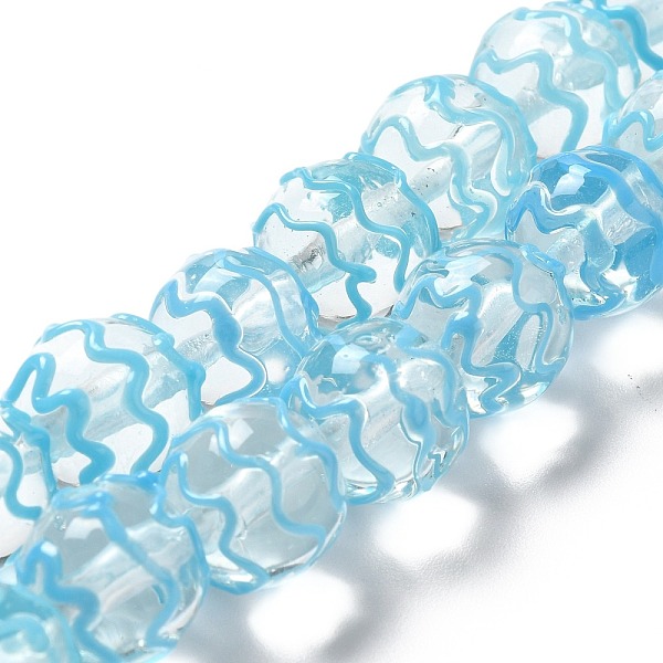 PandaHall Handmade Bumpy Lampwork Beads, Round with Wave, Sky Blue, 12x11mm, Hole: 2mm, about 33pcs/strand, 14.57''(37cm) Lampwork Round
PandaHall Handmade Bumpy Lampwork Beads, Round with Wave, Sky Blue, 12x11mm, Hole: 2mm, about 33pcs/strand, 14.57''(37cm) Lampwork Round