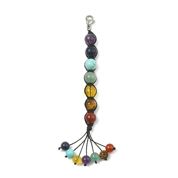 PandaHall Chakra Gemstone Pendant Decorations, with Lobster Claw Clasps and Gemstone Bead Tassel Hanging Ornaments, Stainless Steel Color...
PandaHall Chakra Gemstone Pendant Decorations, with Lobster Claw Clasps and Gemstone Bead Tassel Hanging Ornaments, Stainless Steel Color...
