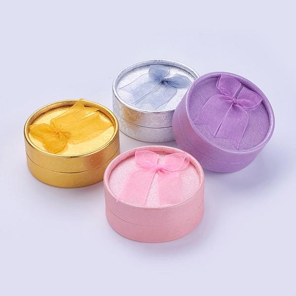 PandaHall Cardboard Jewelry Set Boxes, with Ribbon Bowknot, Flat Round, Mixed Color, 84x37mm Paper Round Multicolor
PandaHall Cardboard Jewelry Set Boxes, with Ribbon Bowknot, Flat Round, Mixed Color, 84x37mm Paper Round Multicolor
